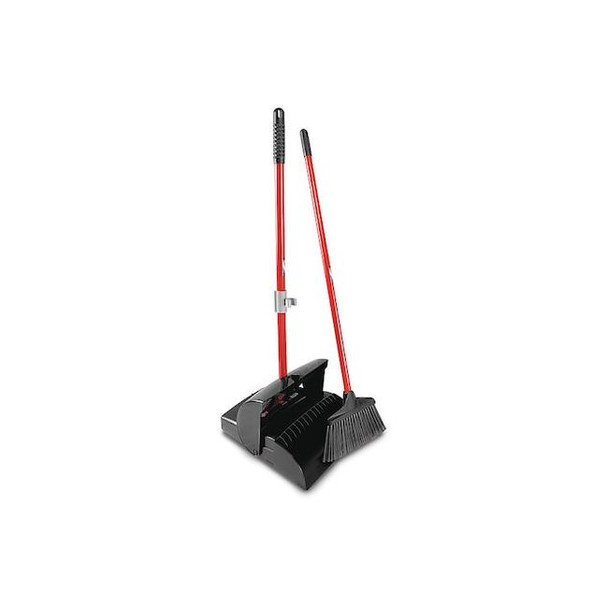 Libman Lobby Dust Pan & Broom (Closed Lid), 12" wide pan Pack of 2
