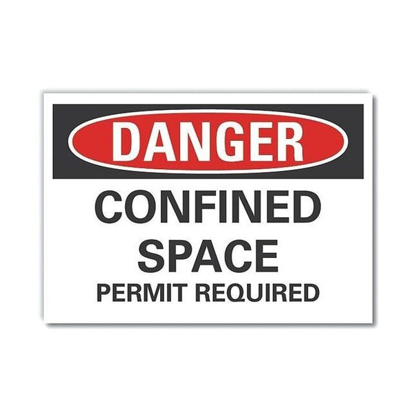 Danger Sign, 10 in H x 14 in W, Reflective Sheeting, Horizontal Rectangle