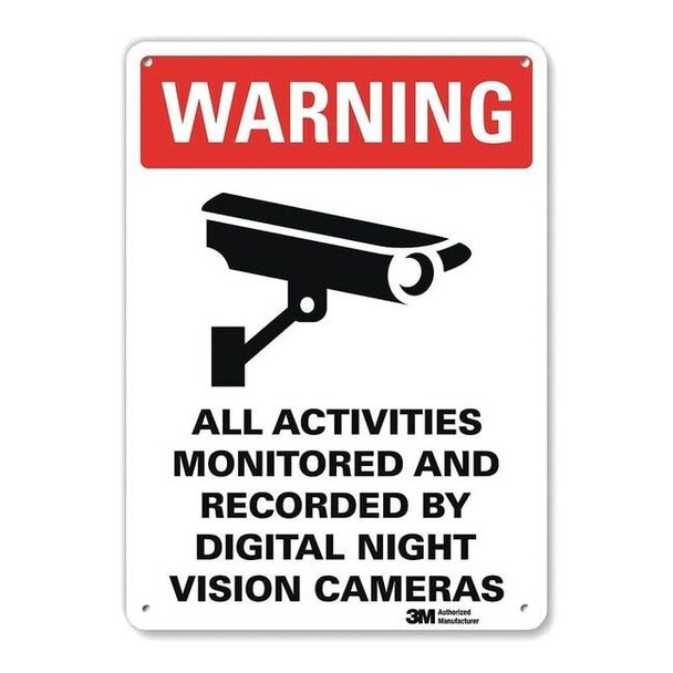 Lyle Warning Sign,10x7 In.,English, U1-1055-RA_7X10 U1-1055-RA_7X10