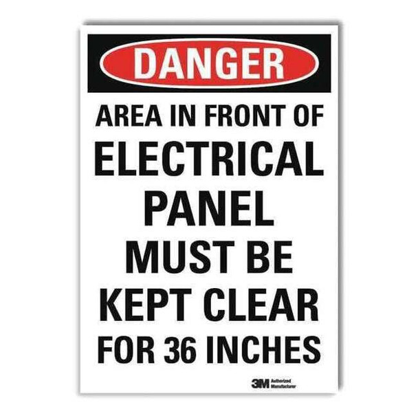 Lyle Danger Sign,10x7 In.,English, U1-1083-RD_7X10 U1-1083-RD_7X10