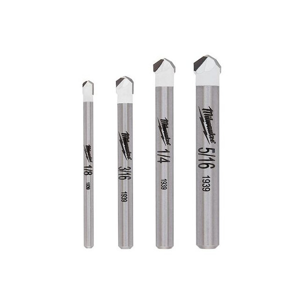Milwaukee Tool 4pc. Tile and Natural Stone Bit Set 48-20-8998 Pack of 5