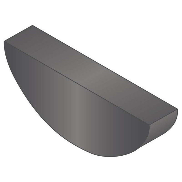Woodruff Key, 2 x 5  mm Key Size, 5 mm H, Carbon Steel Plain Pack of 60