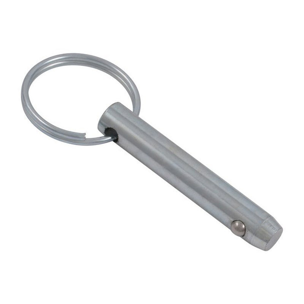 Detent Hitch Pin, 5/16 in Dia, 2-1/2 in L, Carbon Steel Lg Pack of 20