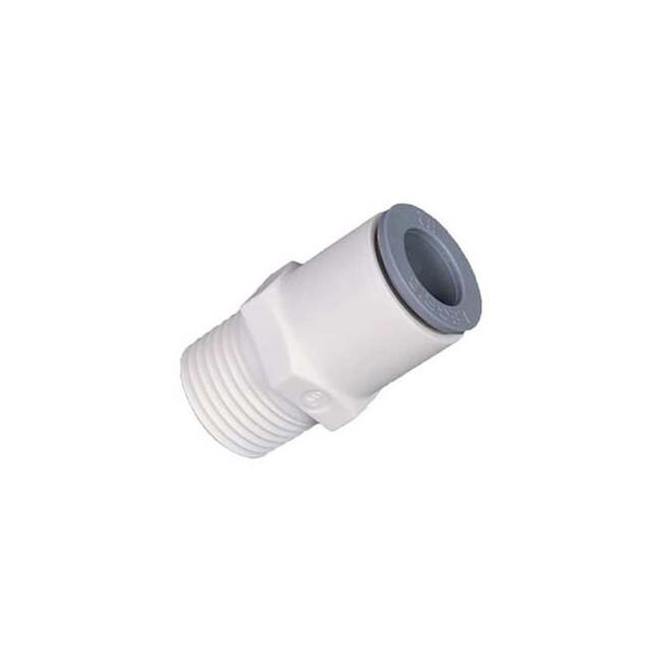 Parker Metric Plastic Push-to-Connect Fitting, Polymer, White 6505 10 21WP2
