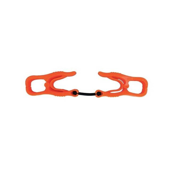 Condor Glove Holder Clips, Plastic, Org, 6-3/8 in L, PR 30LU76 Pack of 50