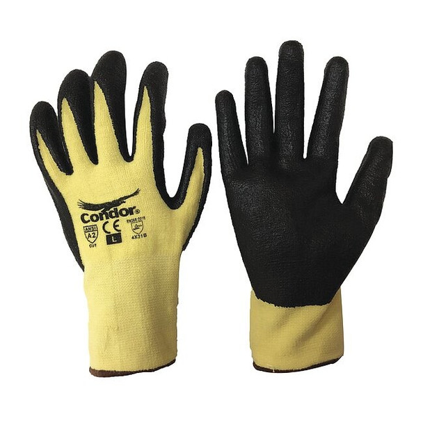 Cut Resistant Coated Gloves, Cut Level A2 ,Nitrile ,Smooth ,XL 1 PR