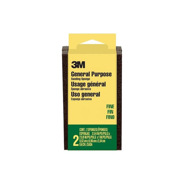 3m Sanding Sponge,Fine,3 3/4"L,2 5/8"W,2/Pack CP-001-2P Pack of 12