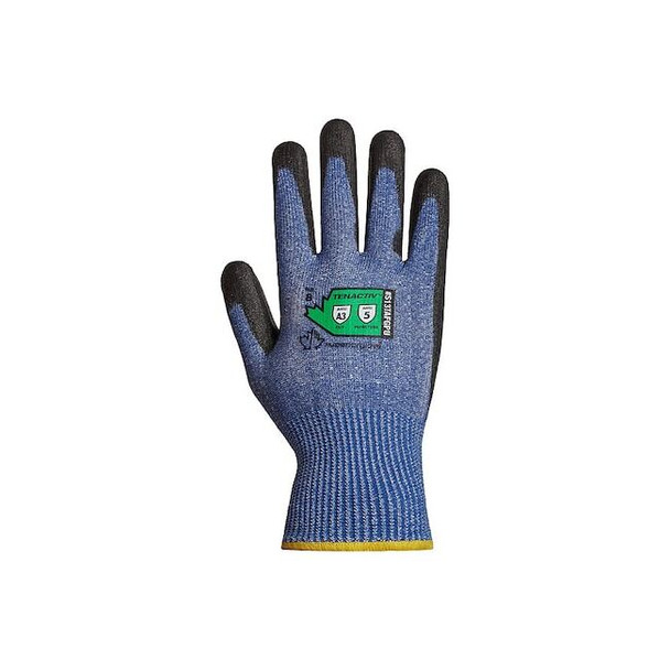 Knit Gloves, Cut Level A3 ,Dipped ,Polyurethane ,Smooth ,5 1 PR Pack of 12