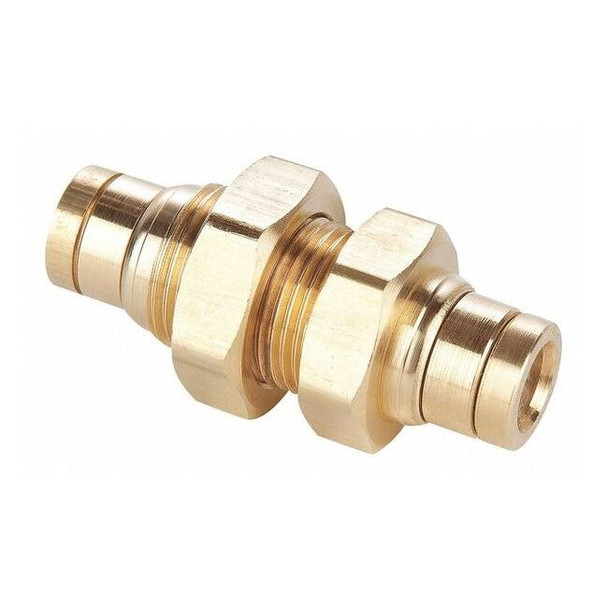 Parker Union, Brass, Push-Fit 1/4 in, Push-Fit 1/4 in 62PTCBH-4