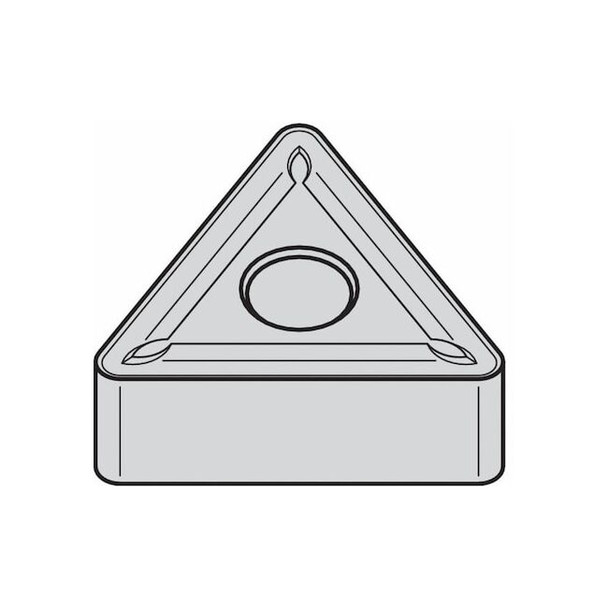 Triangle Turning Insert, Triangle, 3, TNMG, 3, Carbide Pack of 10