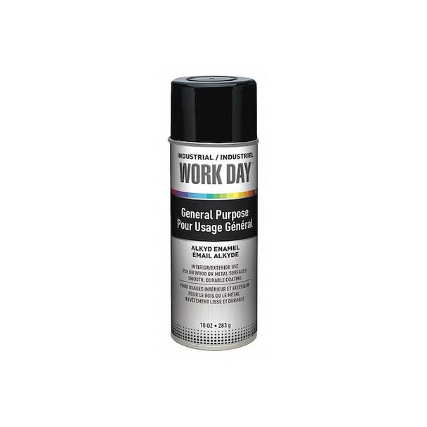 Krylon Spray Paint, Black, Gloss, Solvent, 10 oz A04402007 Pack of 12