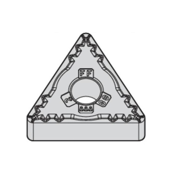 Triangle Turning Insert, Triangle, 3/8 in, TNMG, 0.0156 in, Carbide