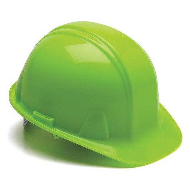 Hard Hat, SL, Polyethylene, 4 Point Pinlock, Type 1, Class E, Hi-Vis Lime