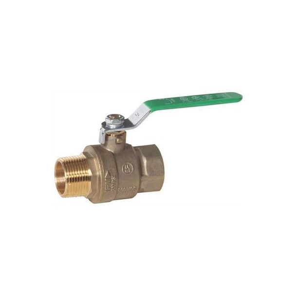 Midwest Control 1" MPT x FPT Lead Free Brass Ball Valve G-MBB-100NL Pack of 2