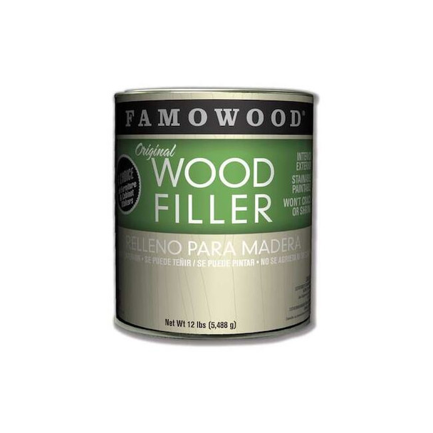 Wood Filler, Pail, Natural/Tupelo, Original Wood Filler Pack of 4