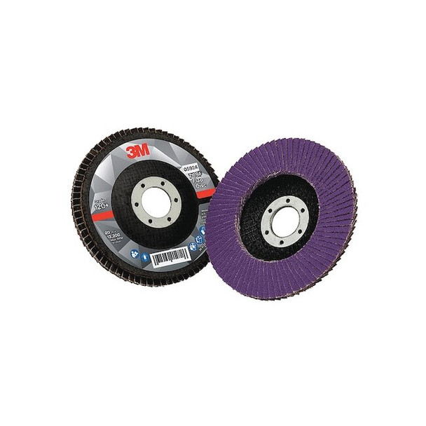 3m Flap Disc, 4 1/2 in Dia, 7/8 in Arbor 60440351579 Pack of 10