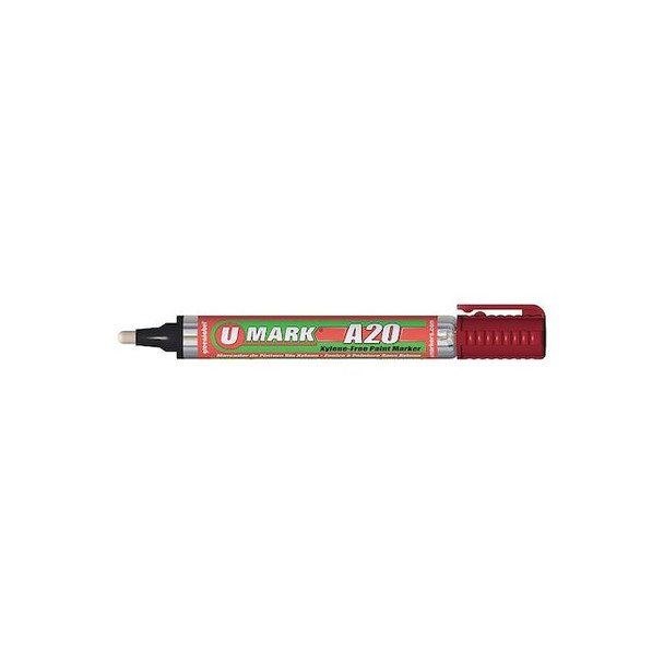 U-Mark SolidPaintMarker,5-5/8inL,Red,Paint 10704 Pack of 12