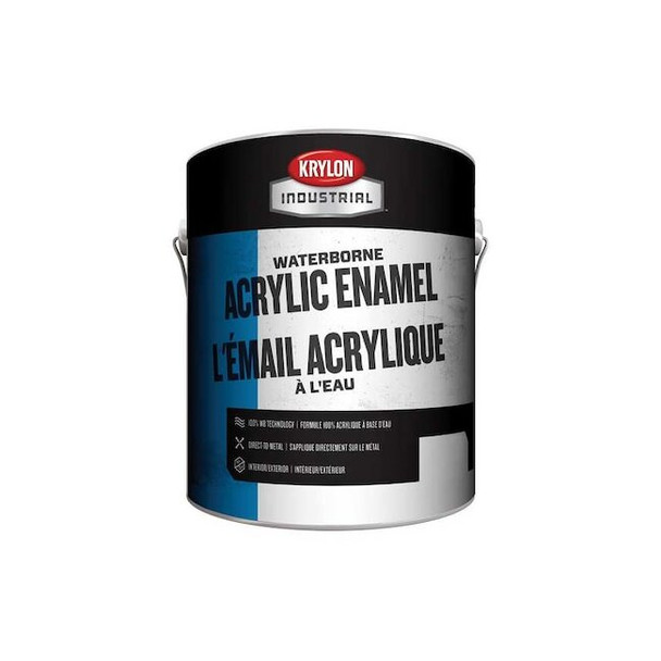Krylon Industrial Paint,Acrylic Resin,White,Gloss Finish K000Z6841-16 Pack of 4