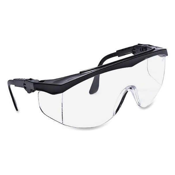 TK1, Safety Glasses, Anti-Scratch, Clear Lens, Black Frame, Half Frame