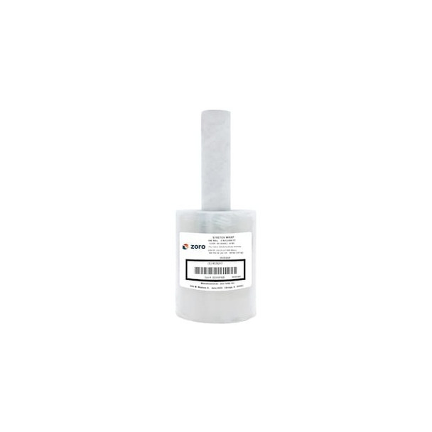 Hand Stretch Wrap, 5 in W x 1,000 ft L, 80 ga, Clear, 1 Roll