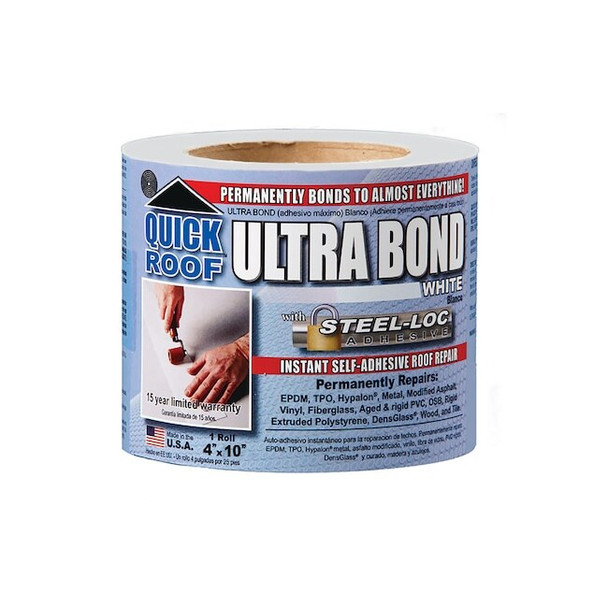 Cofair Quick Roof Ultra Bond, White,4"X10' UBW410 Pack of 12