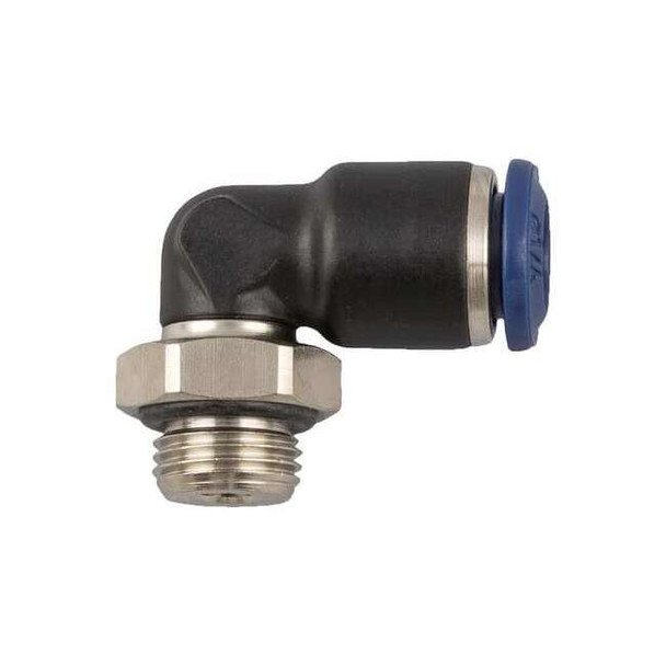 Aignep Usa Push to Connect Fitting, Nylon, Silver 85110-04-08
