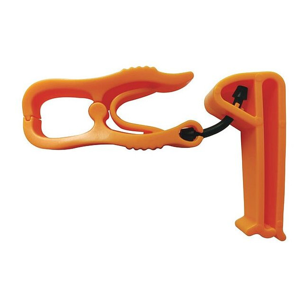 Condor Glove Holder Clips, Plastic, Orange, 4-3/4 in L 60NK50 Pack of 50