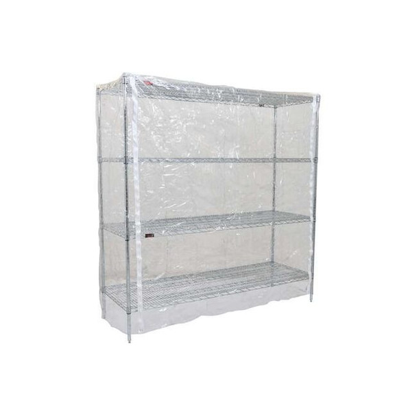 Eagle Group Cart Cover,60x21x74,Clear,Vinyl,Zipper CZ-74-2160-T