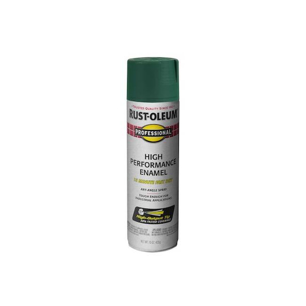 Rust Preventative Spray Paint, Hunter Green, Gloss, Solvent, 15 Oz Pack of 6