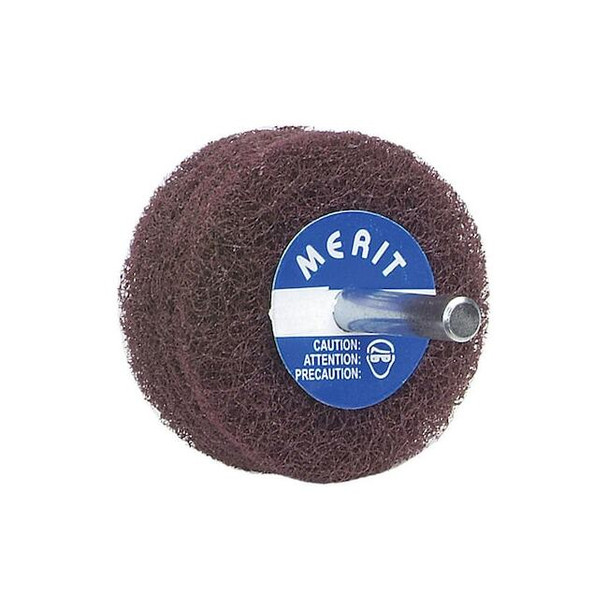 Non-Woven Disc Wheel, 4 in Dia, 1/2 in W, 1/4 in Arbor Hole Pack of 10
