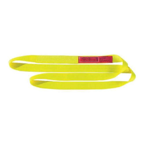 Lift-All Web Sling, Type 5, 2 ft L, 1 in W, Nylon, Yellow EN1801NX2