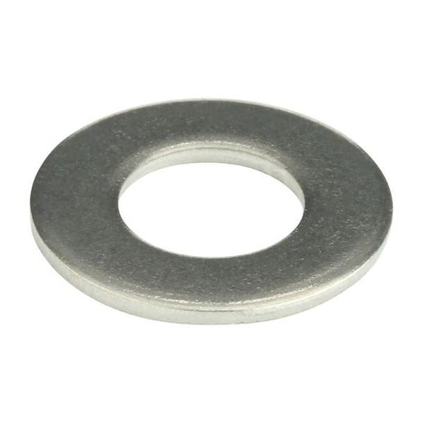Flat Washer, For Screw Size 3/8" ,Stainless Steel Plain Finish, 50 PK