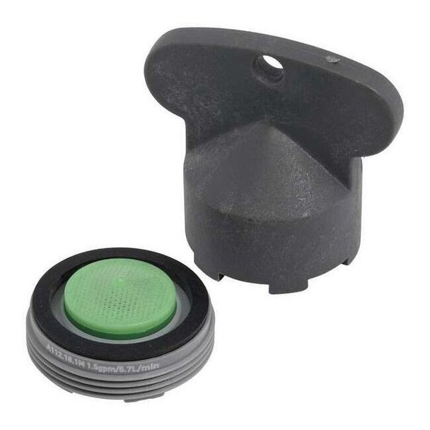 1.5 gpm Outlet, M24 Thread Size, Dark Gray, Plastic