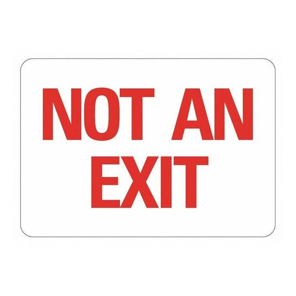 Lyle Exit Sign, Polyester, 14" W, 10" H, Not An Exit, White LCU1-0008-ED_14x10