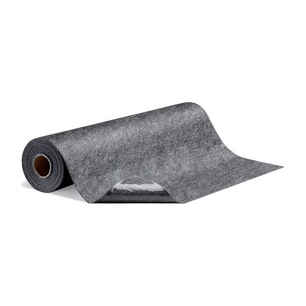 Pig Sorbent Roll, 3 gal, 3 ft x 3 ft, Universal, Gray, Polypropylene GRP36205-GY
