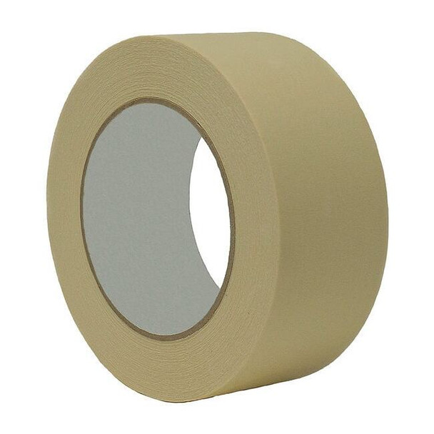 Masking Tape, 3 in W x 60 yd L, 5 mil Thick, Tan, Rubber Adhesive