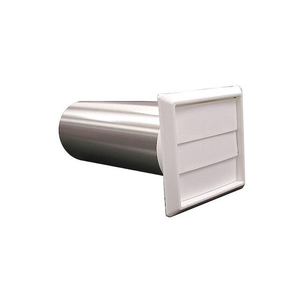Jones Stephens Dryer Vent Hood Asmbly,Louvered,4" White D04025 Pack of 2