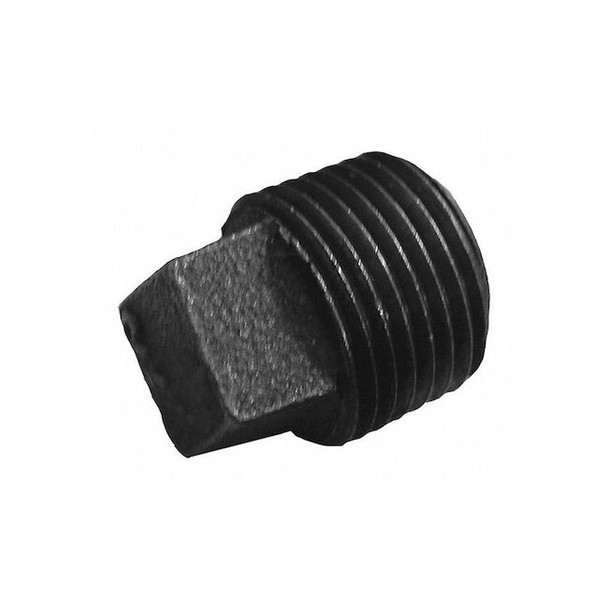 Square Head Plug Black Square Head Plug, 3/4" Pipe, Malleable Iron Pack of 7