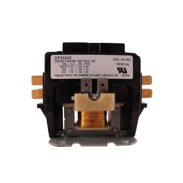 Supco Contactor,30A,24V,2 Pole DP30242 Pack of 2