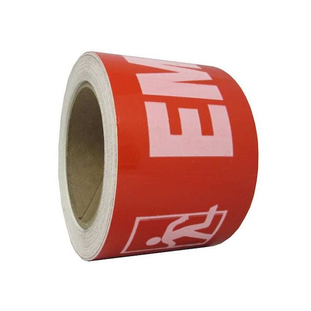 Safety Warning Tape,Solid,Red/White,3" W, 3YTD5 Pack of 12
