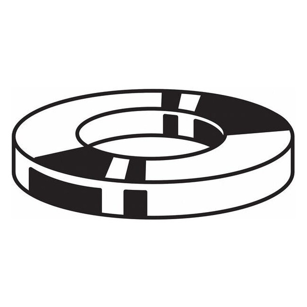 Flat Washer, For Screw Size M16 ,Stainless Steel Plain Finish, 10 PK