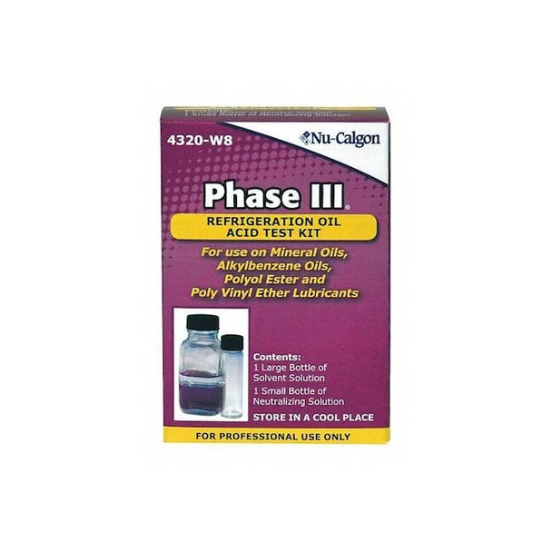 Nu-Calgon Acid Test Kit, Onsite, Color Change 4320-W8 Pack of 12