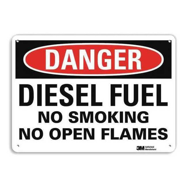 Danger Sign, 10" H, 14 in W,  Horizontal Rectangle, English, U1-1037-NA_14x10