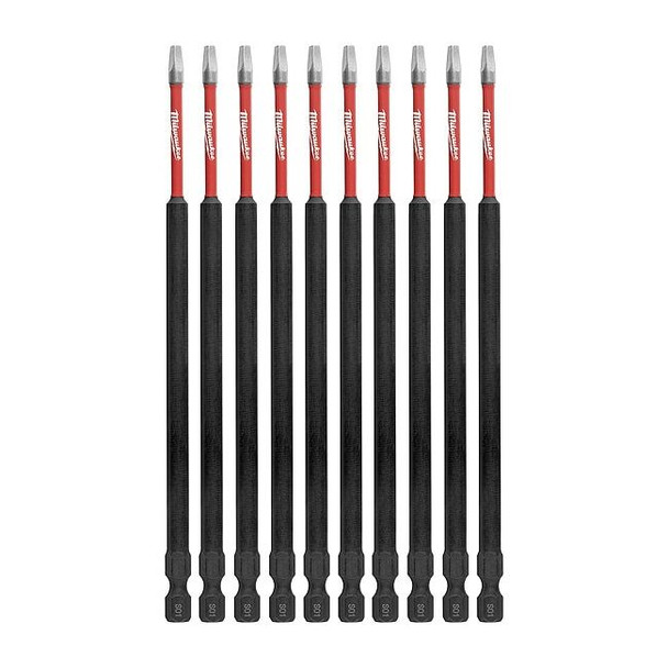 Milwaukee Tool Shockwave 6in SQ1 Impact Driver Bit 48-32-4814 Pack of 10