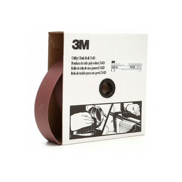 3m Abrasive Utility Roll,Grit P220,Maroon 7000118538