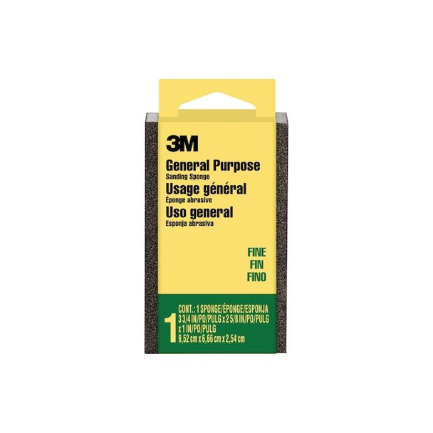 3m Sanding Sponge,Fine,3 3/4"L,2 5/8"W CP-001-ESF Pack of 24