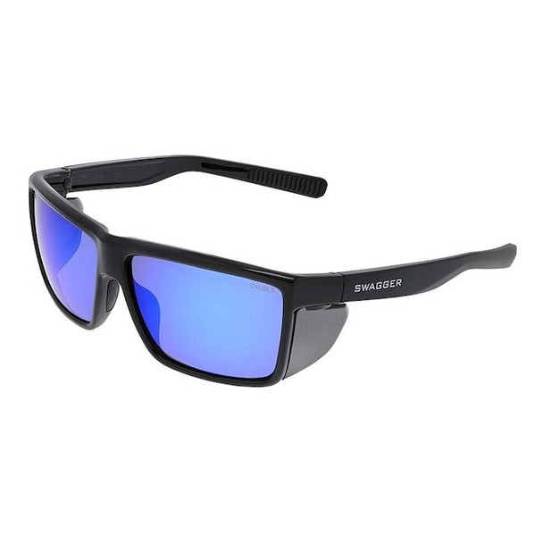 Swagger (SR2), Safety Glasses, Anti-Scratch, Clear Lens, Black Frame, Full-Frame