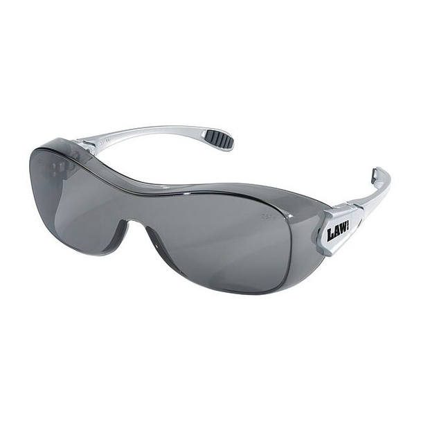 Law (OTG), Safety Glasses, Anti-Fog, Gray Lens, Gray Frame, Frameless