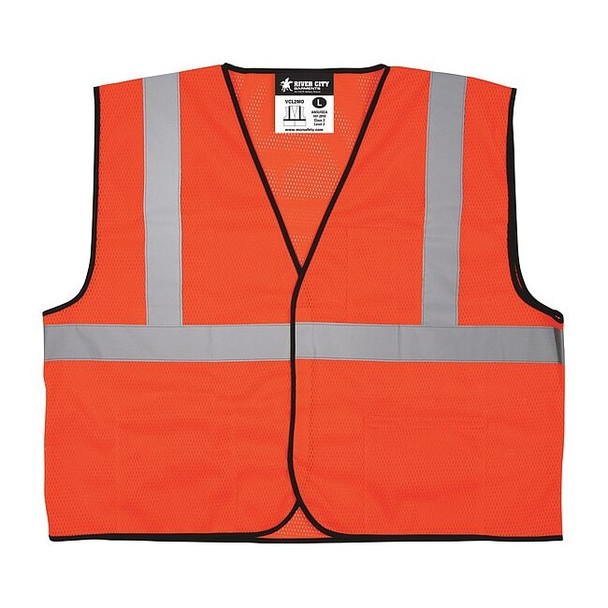 Mcr Safety High Visibility Vest,4XL Size,Unisex VCL2MOX4