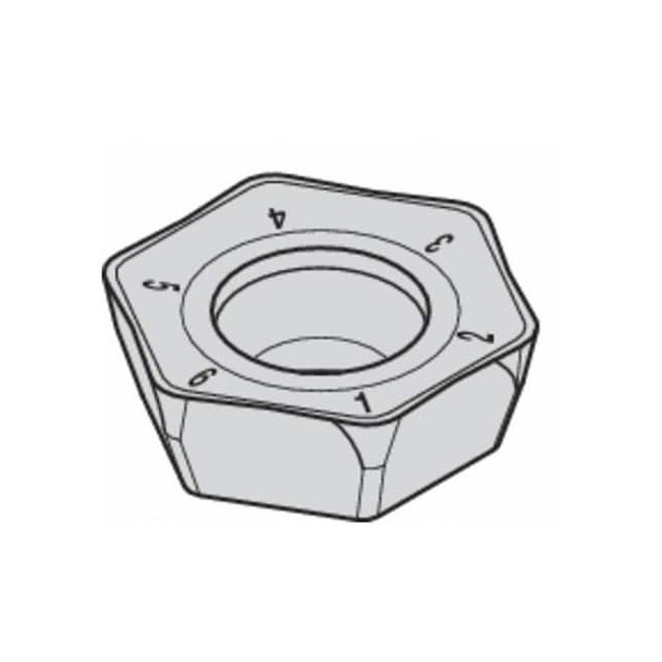 Widia Hex Milling Insert,Carbide 2288107 Pack of 5